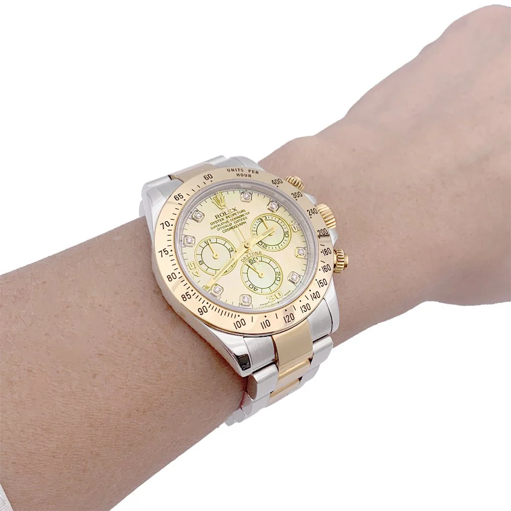 Montre ROLEX, "Cosmograph Daytona", or jaune et acier - Image 4