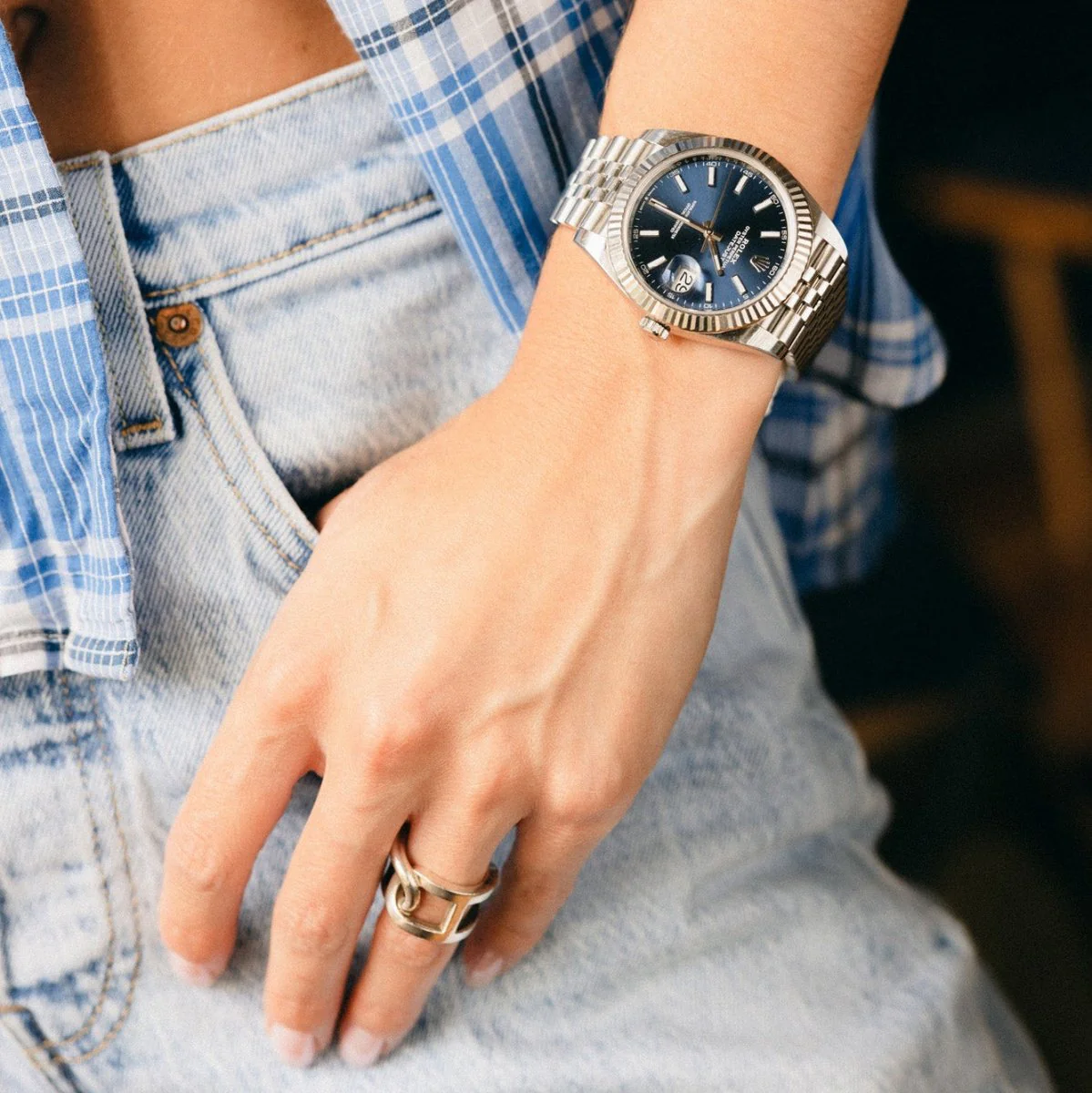 Montre ROLEX "Datejust 41" en or blanc et acier - Image 2