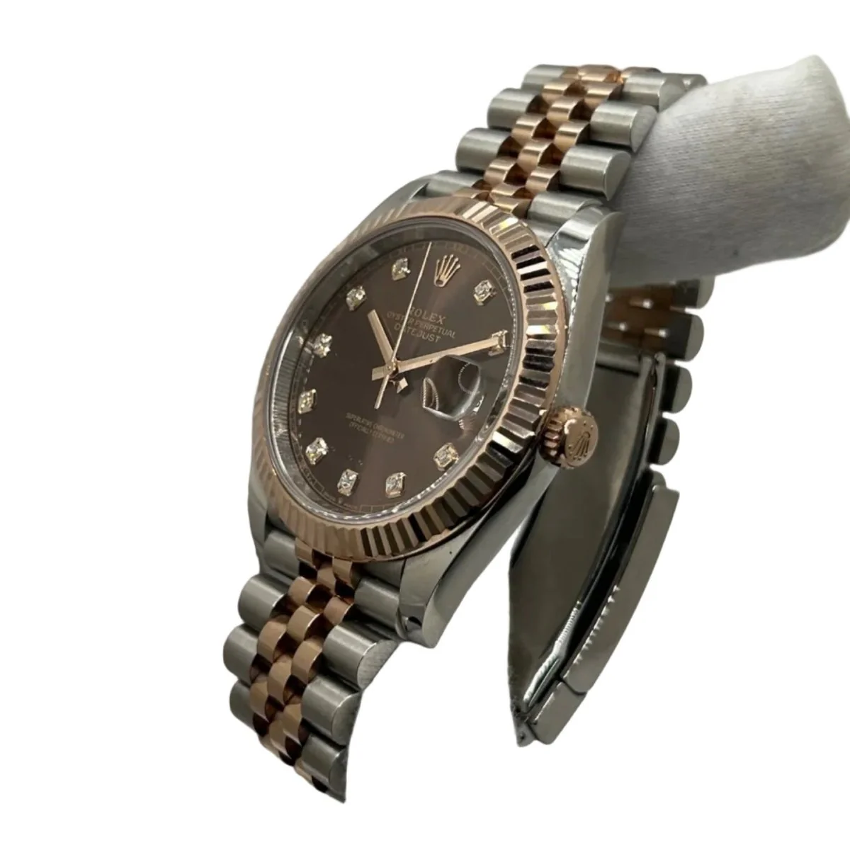 Montre ROLEX "DateJust 41" en or rose, acier et diamants - Image 2