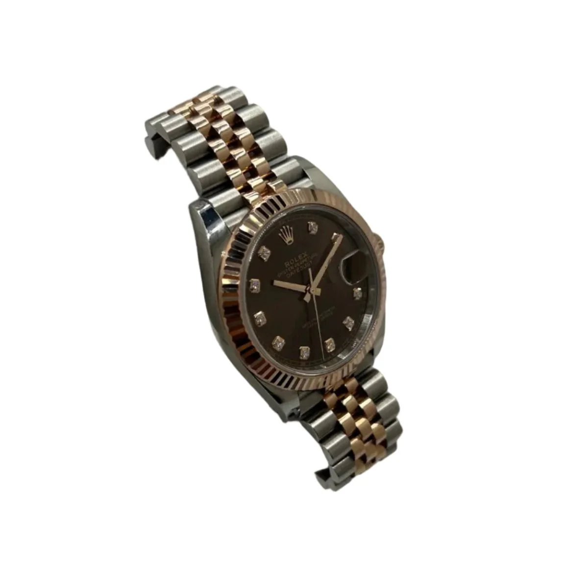 Montre ROLEX "DateJust 41" en or rose, acier et diamants - Image 3
