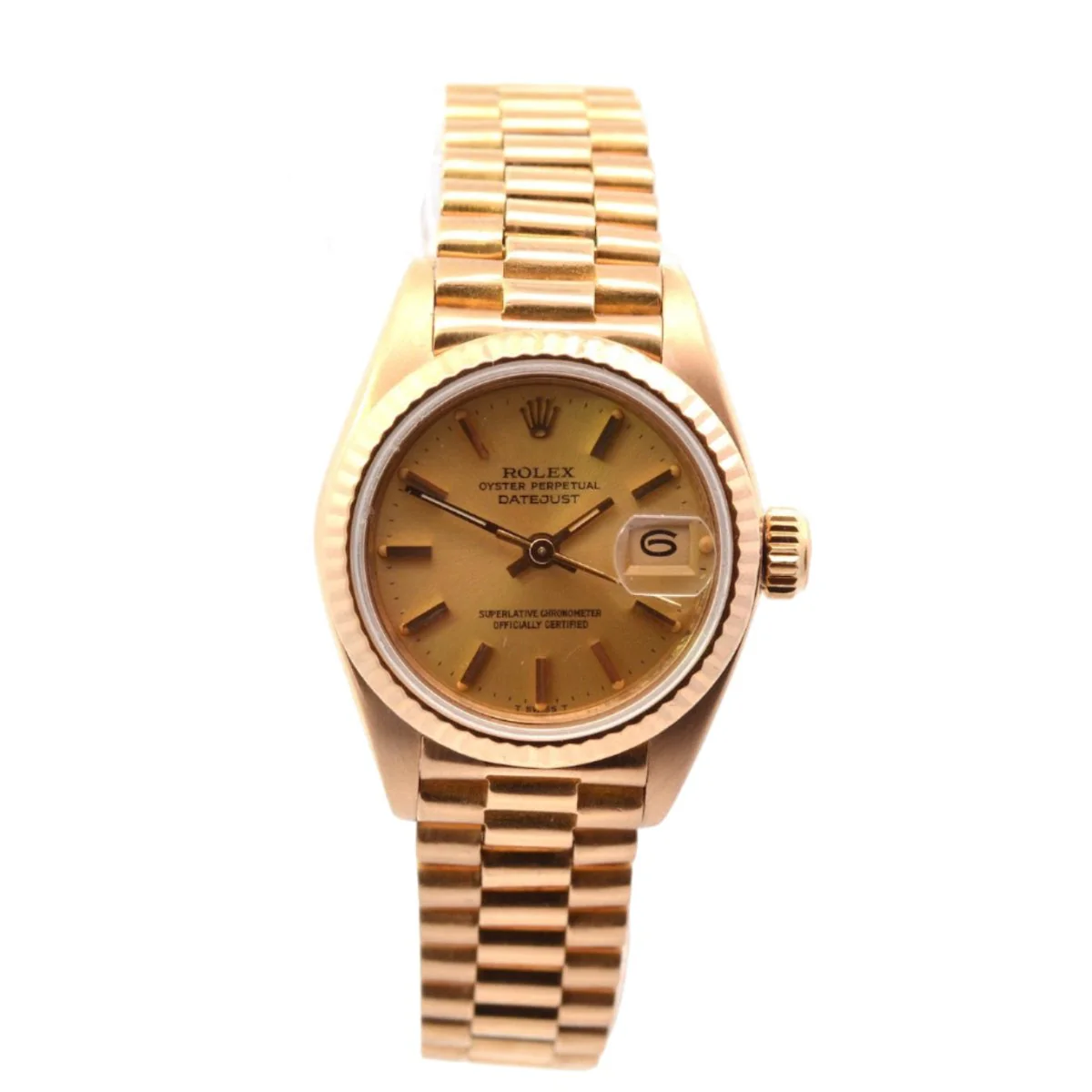 Montre ROLEX "Oyster Perpetual DateJust" en or jaune
