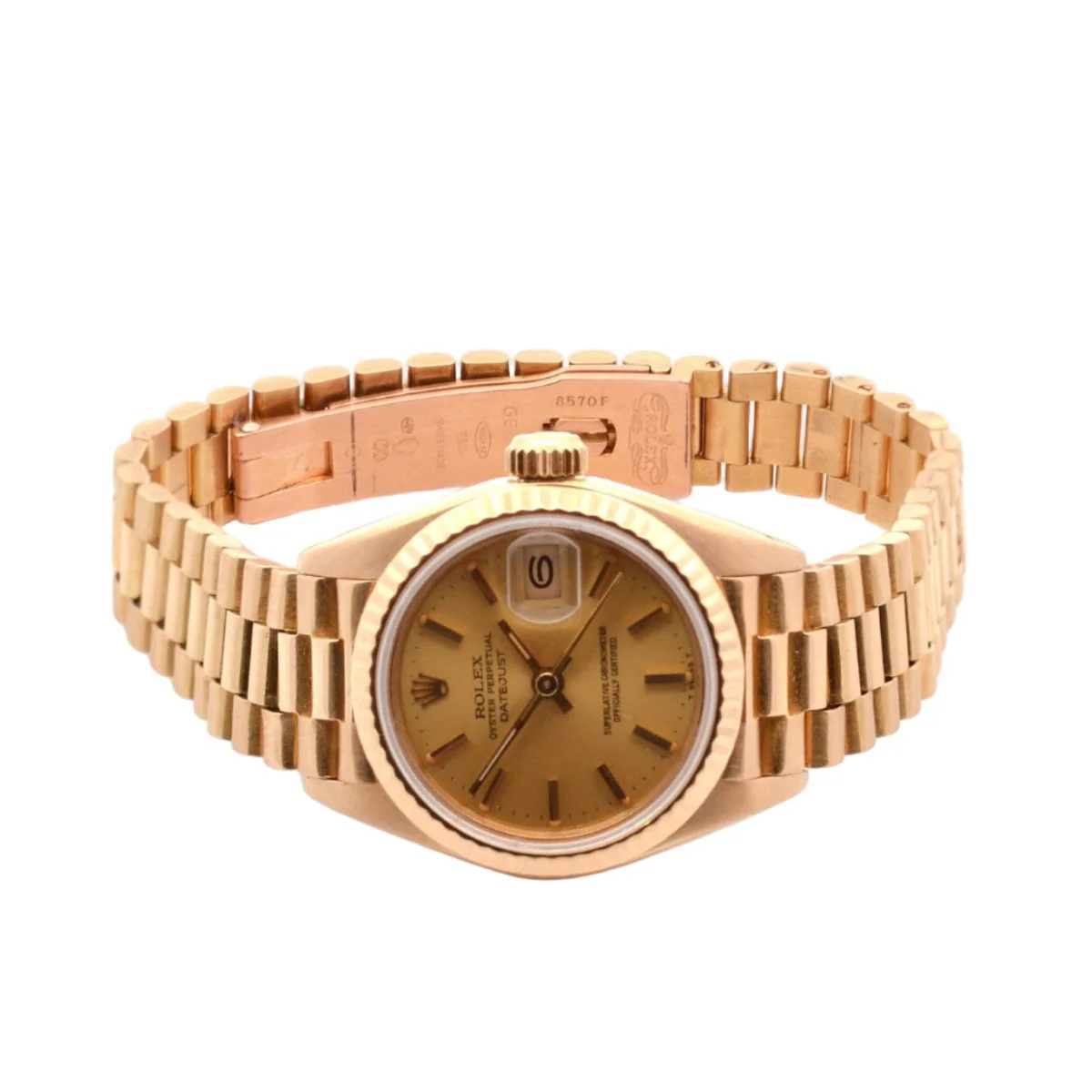 Montre ROLEX "Oyster Perpetual DateJust" en or jaune - Image 2