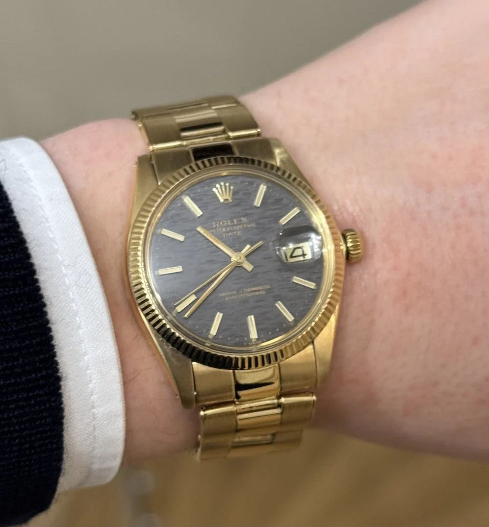 Montre ROLEX "Oyster Date" en or jaune - Image 2