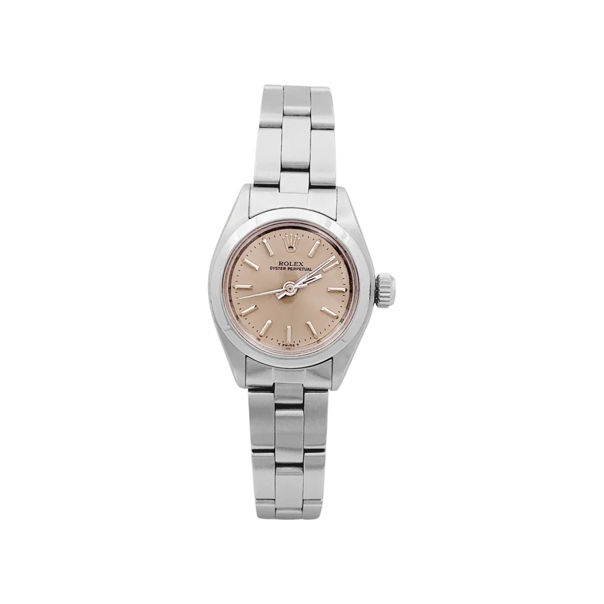 Montre ROLEX "Oyster Perpetual" en acier et argent