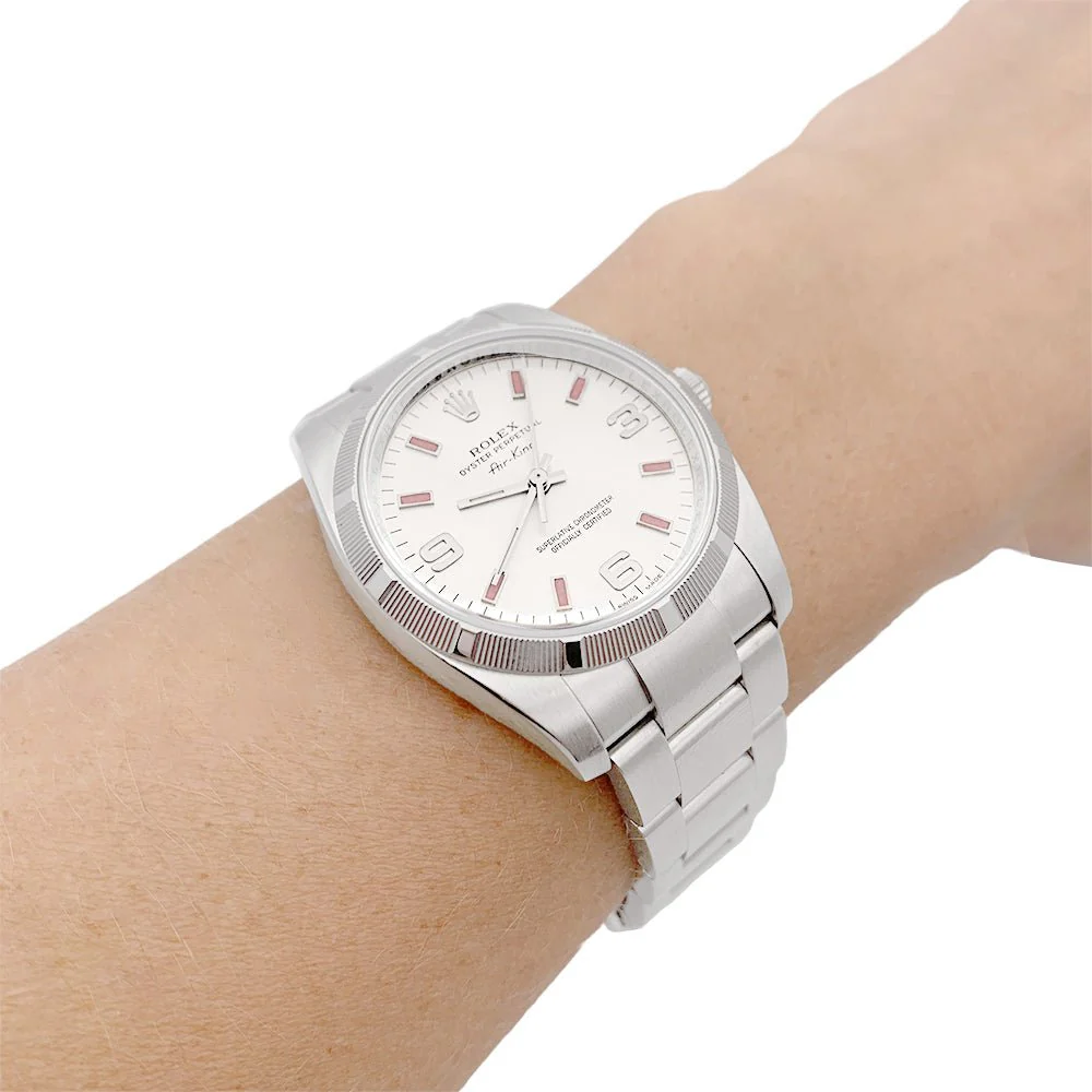 Montre ROLEX "Oyster Perpetual Air-King" en acier - Image 5