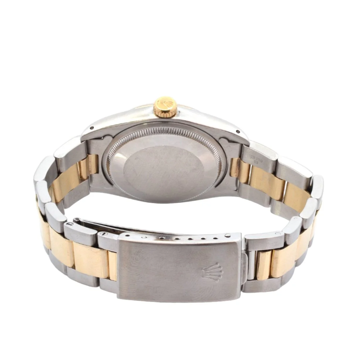 Montre ROLEX "Oyster Perpetual Date" en or jaune, acier et saphir - Image 4