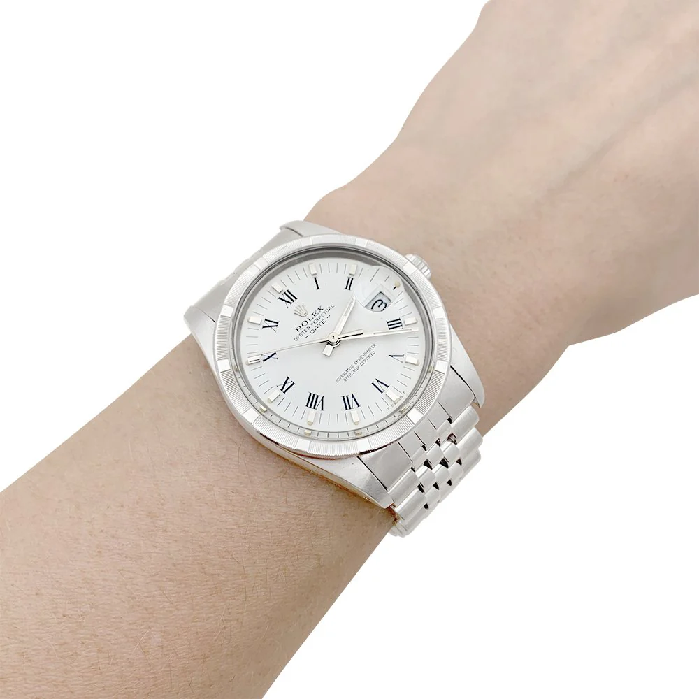 Montre ROLEX "Oyster Perpetual Date" en acier - Image 6
