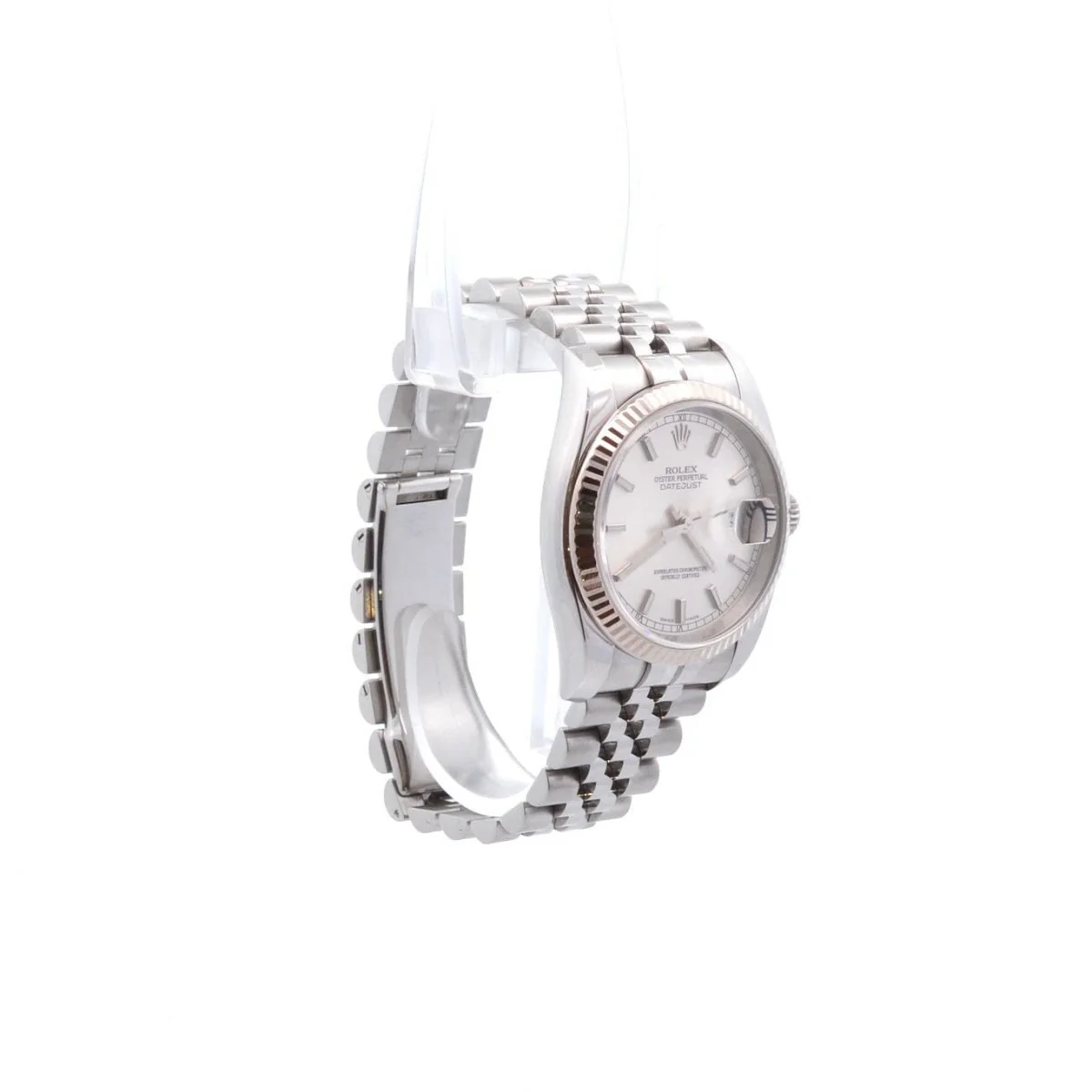Montre Automatique ROLEX "Oyster Perpetual Date Just" en acier - Image 4