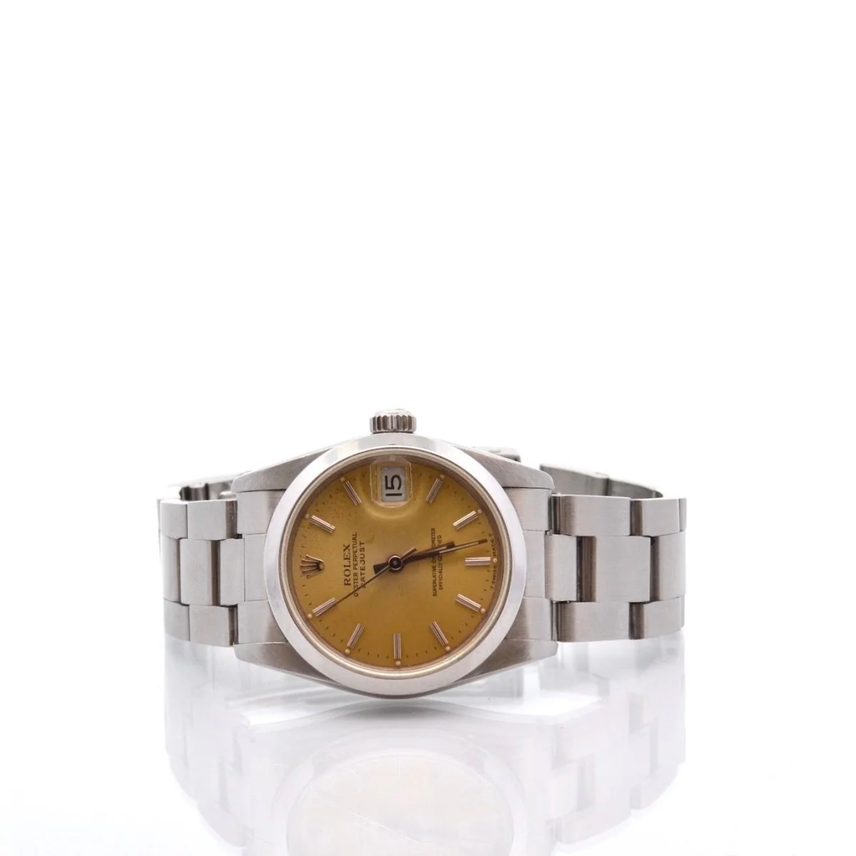 Montre ROLEX "Oyster Perpetual Date Just" en acier et saphir - Image 2