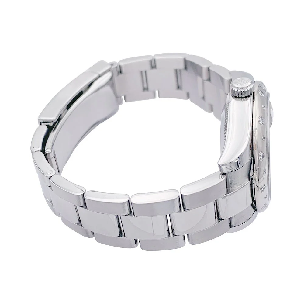 Montre ROLEX "Oyster Perpetual Datejust", acier et diamants - Image 5