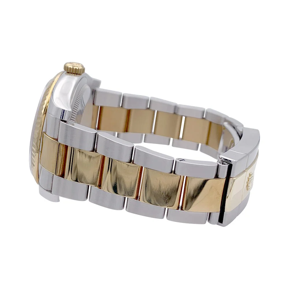 Montre ROLEX "Oyster Perpetual Datejust" en or jaune et acier. - Image 4