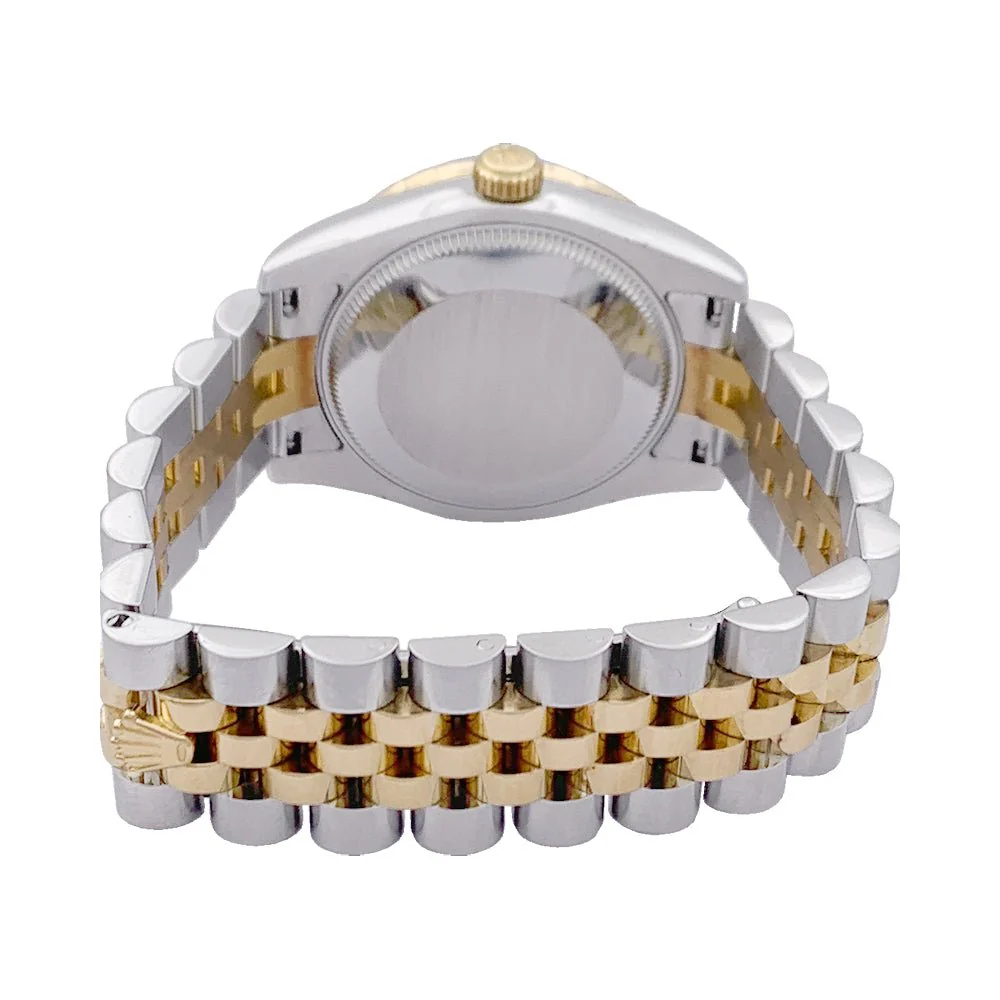 Montre ROLEX "Oyster Perpetual Datejust"en or jaune, acier, nacre et diamants - Image 5