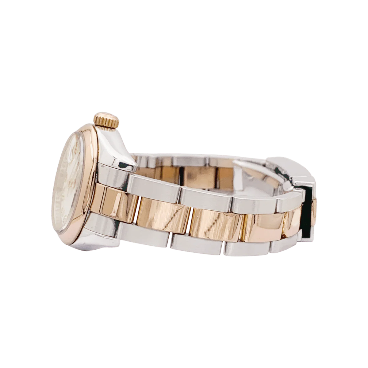 Montre ROLEX, "Oyster Perpetual Datejust" en or rose, acier et diamant - Image 6