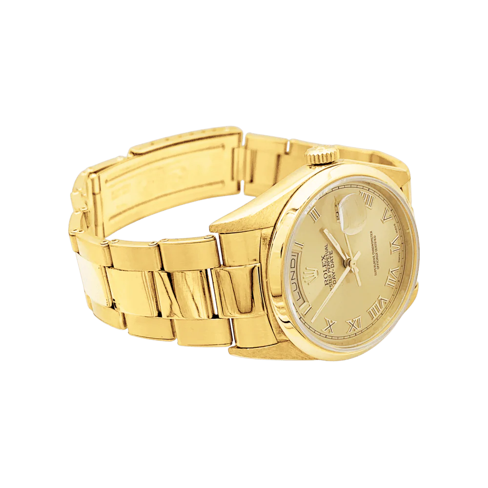 Montre ROLEX "Oyster Perpetual Date-Date" en or jaune - Image 6