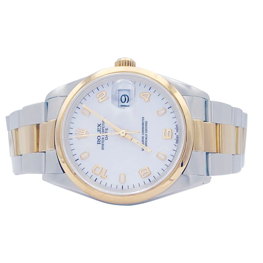 Montre Rolex "Oyster Perpetual" en or jaune et acier. - Image 7