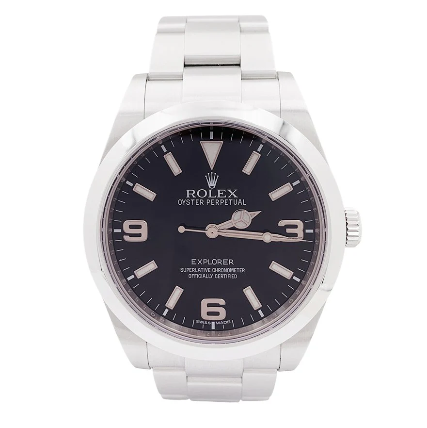 Montre ROLEX "Oyster Perpetual Explorer" en acier