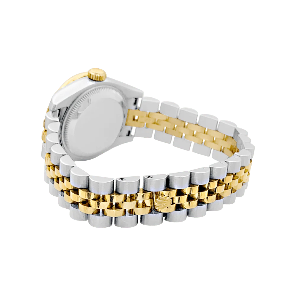 Montre ROLEX "Oyster Perpetual Lady-Datejust" en or jaune, acier et diamants - Image 4