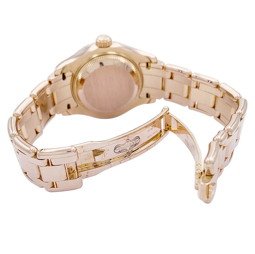 Montre Rolex, "Pearl Master", or rose, nacre et diamants. - Image 3