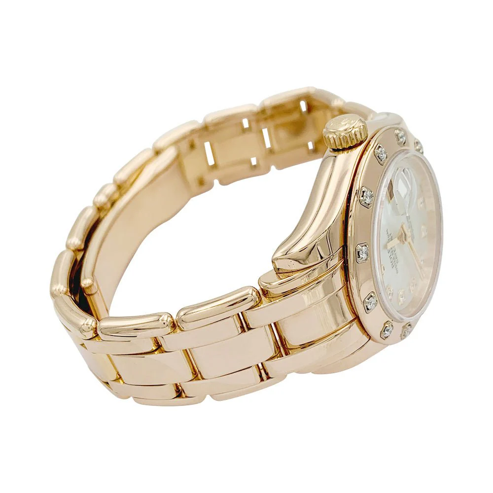 Montre Rolex, "Pearl Master", or rose, nacre et diamants. - Image 6