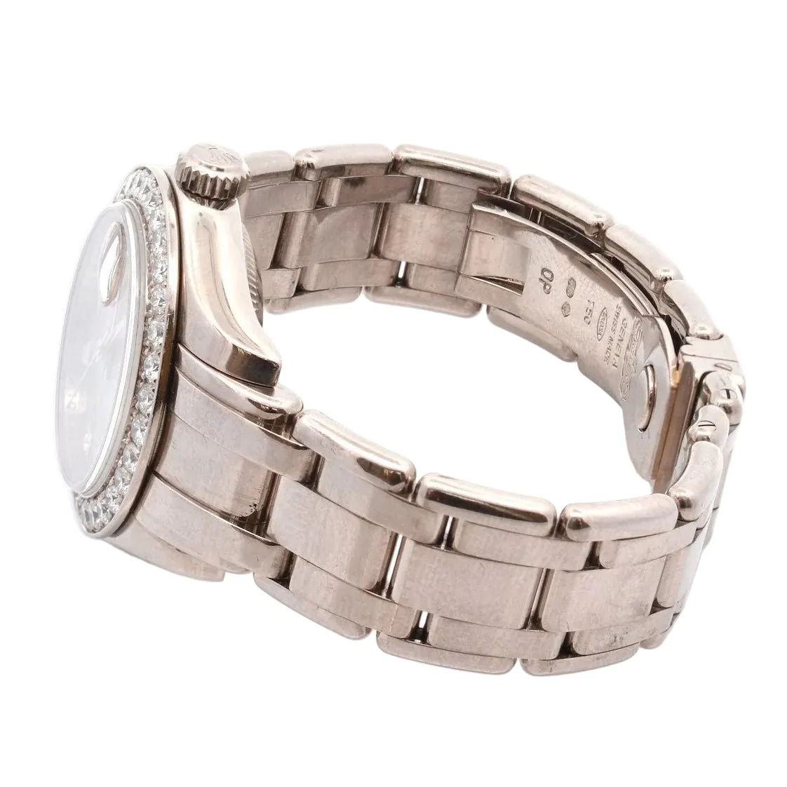 Montre ROLEX "Oyster Pearlmaster" en or blanc, saphir et diamants - Image 3