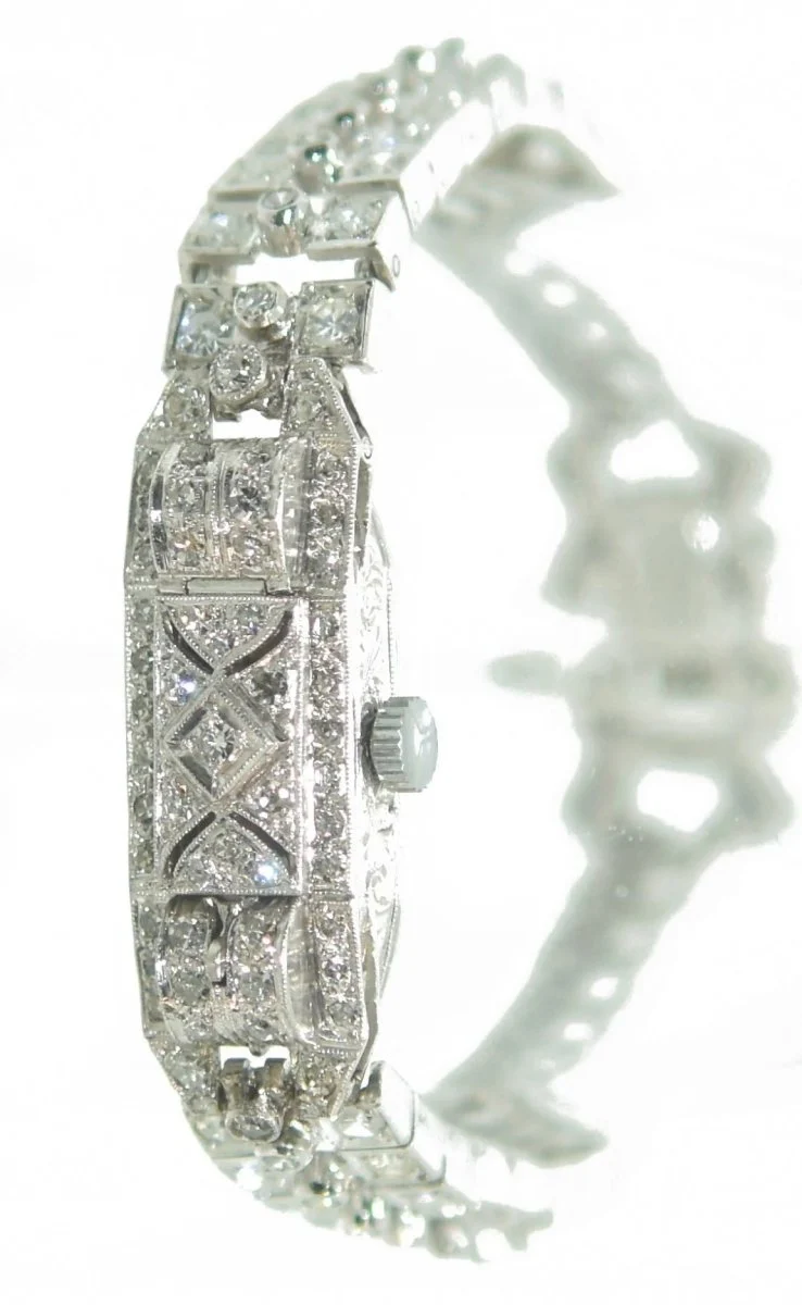 Montre secrète platine et or gris - Image 4