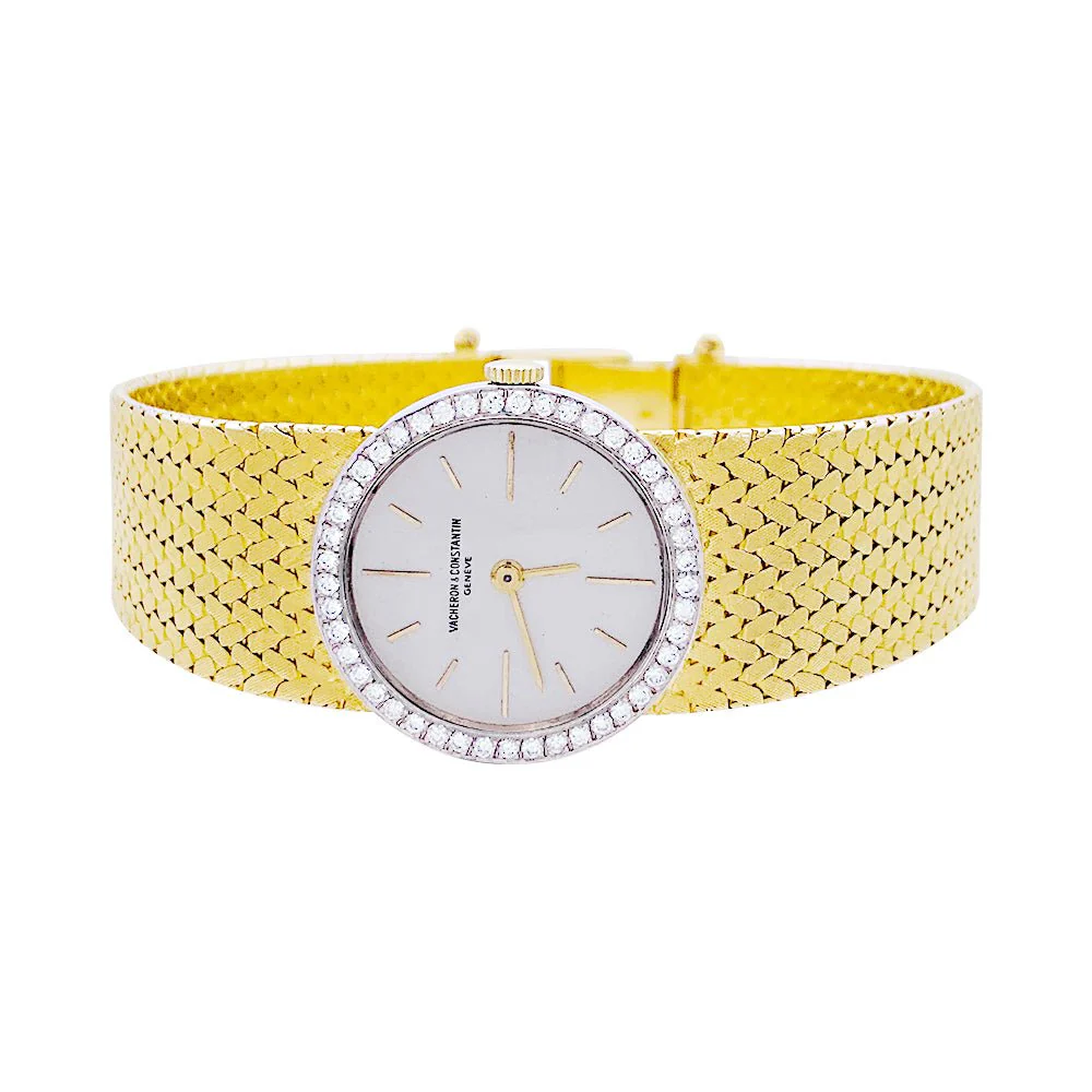 Montre VACHERON CONSTANTIN en or jaune, or blanc et diamants - Image 2