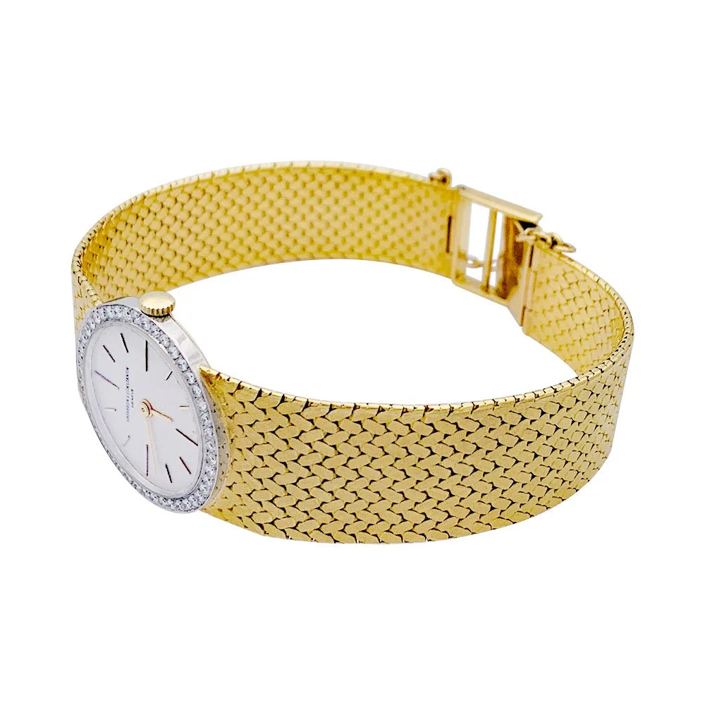 Montre VACHERON CONSTANTIN en or jaune, or blanc et diamants - Image 4
