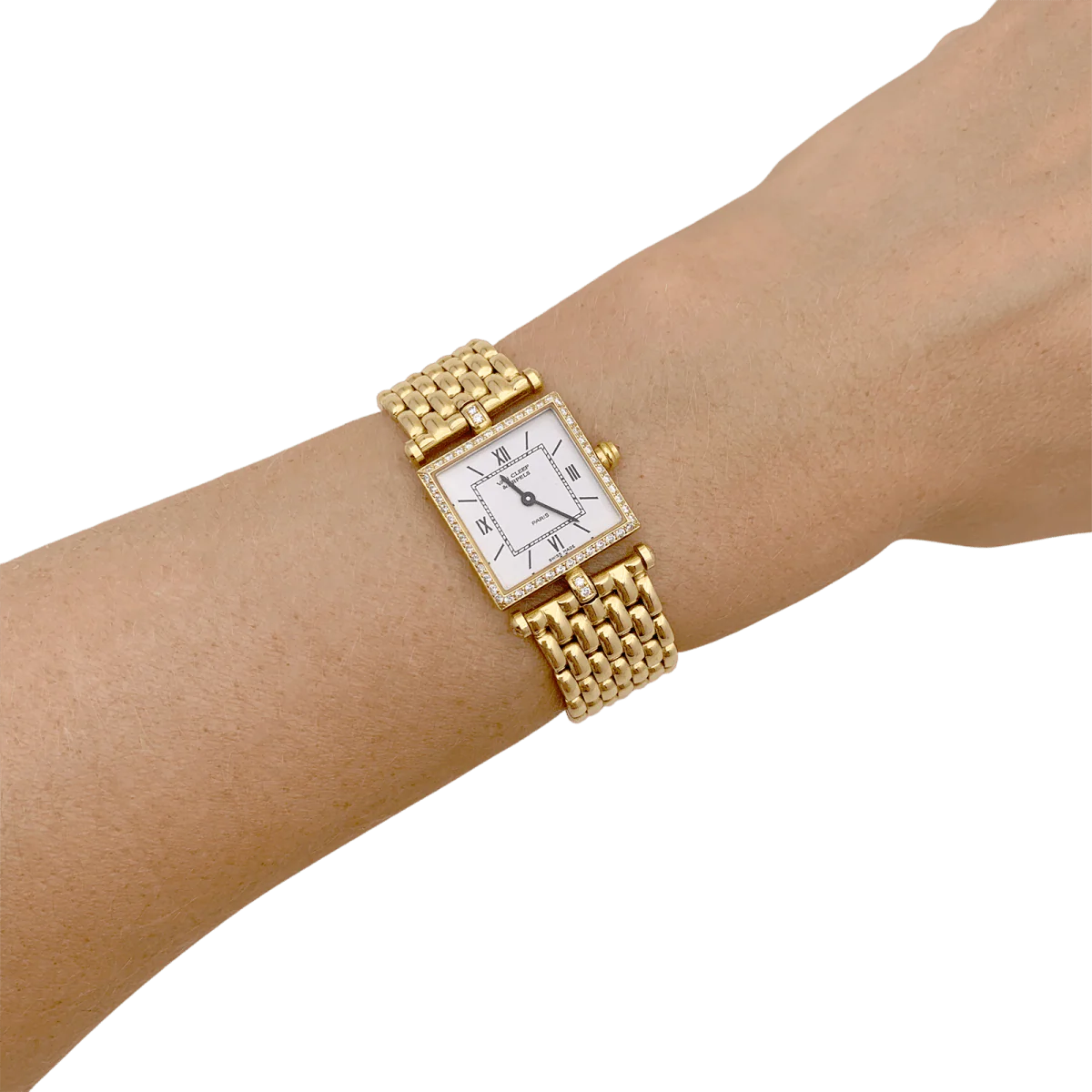 Montre VAN CLEEF & ARPELS "Classique" en or jaune et diamants - Image 2