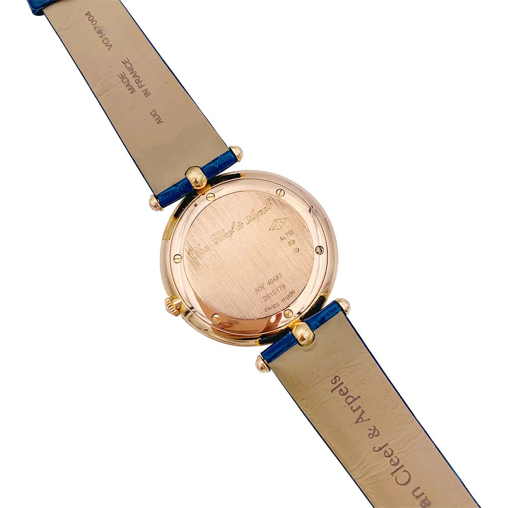 Montre VAN CLEEF & ARPELS "Pierre Arpels" en or rose, diamants et cuir - Image 5