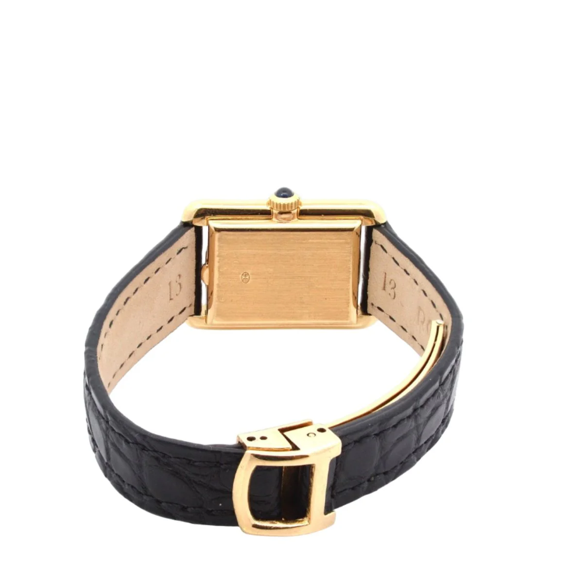 Montre JAEGER-LECOULTRE en or jaune et cuir - Image 4