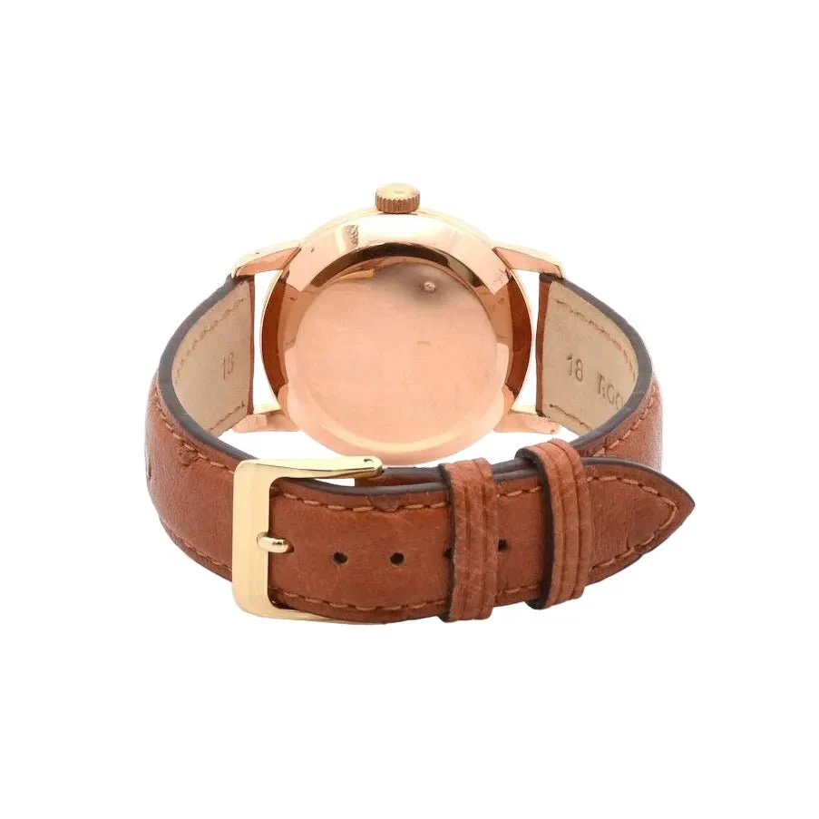 Montre OMEGA "Cal.501" en or jaune et cuir - Image 4