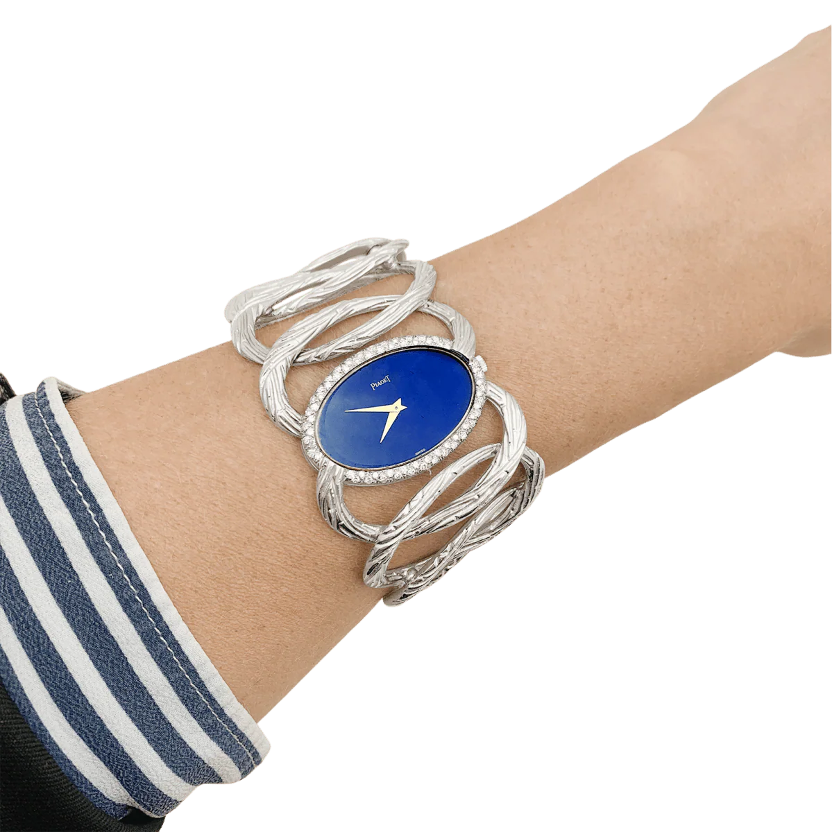 Montre PIAGET, "Limelight Magic Hour", or blanc, diamants, lapis lazuli. - Image 10