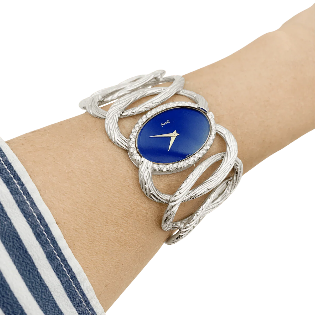 Montre PIAGET, "Limelight Magic Hour", or blanc, diamants, lapis lazuli. - Image 2