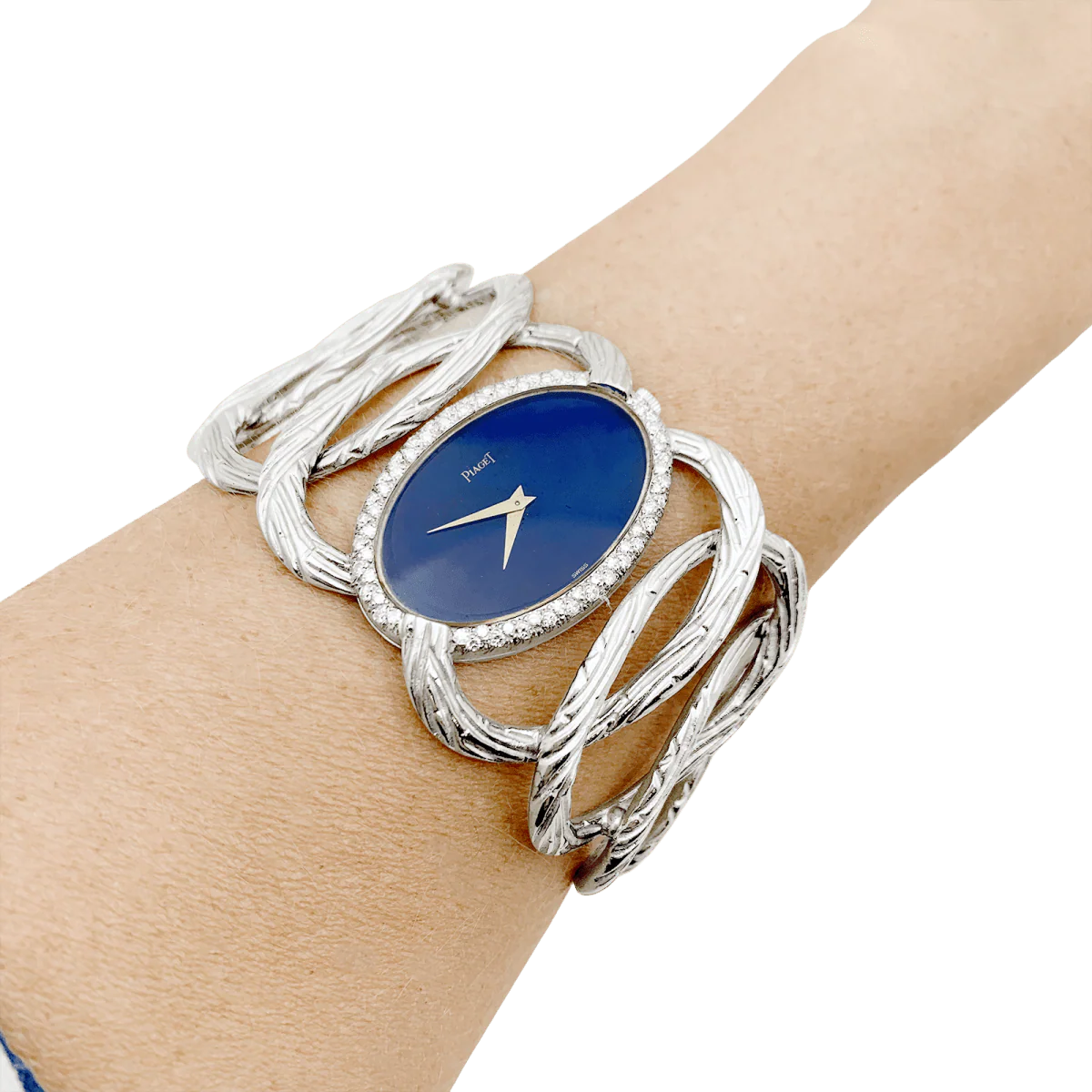 Montre PIAGET, "Limelight Magic Hour", or blanc, diamants, lapis lazuli. - Image 3