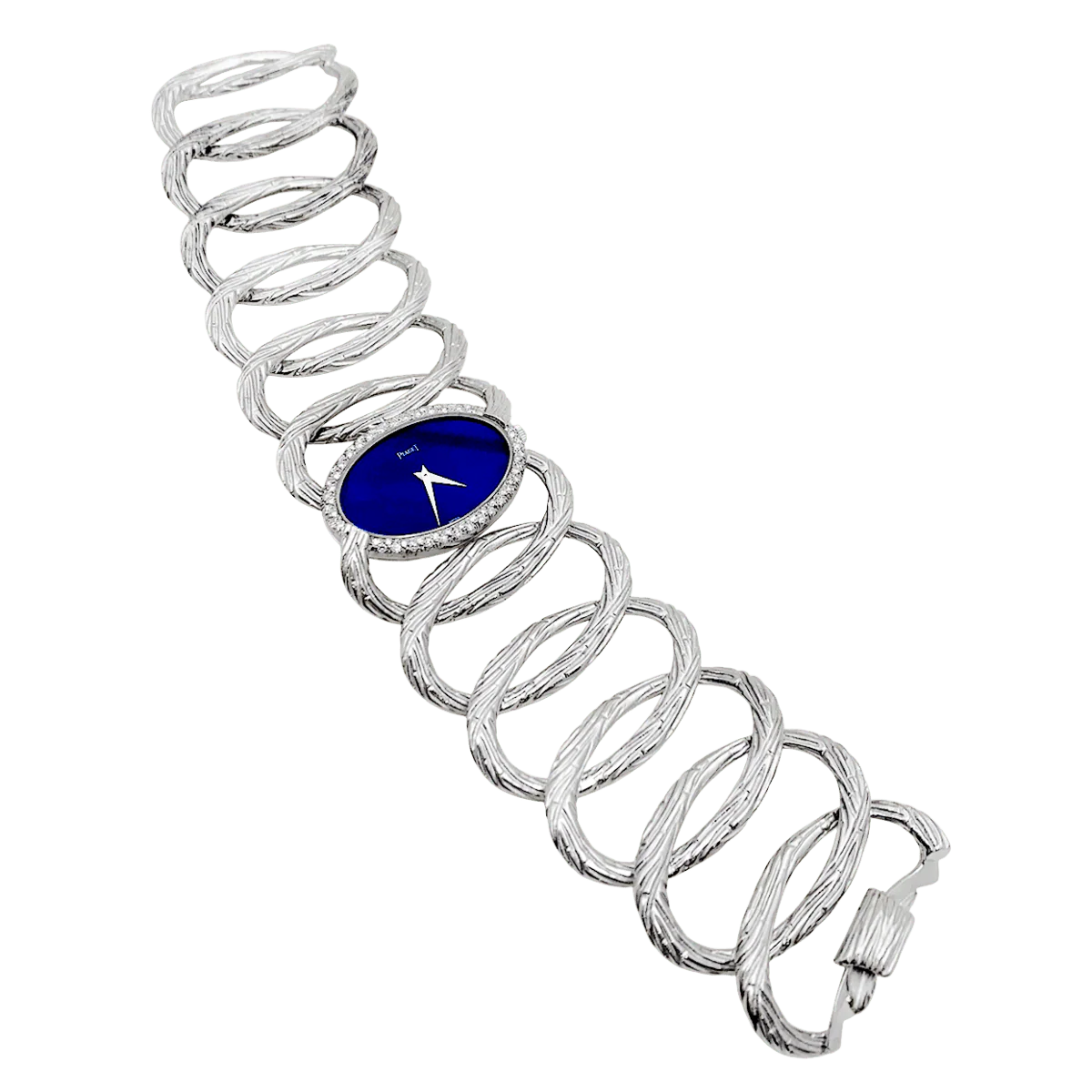 Montre PIAGET, "Limelight Magic Hour", or blanc, diamants, lapis lazuli. - Image 5