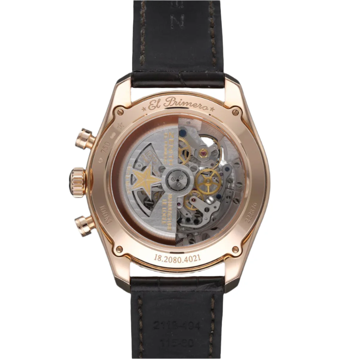 Montre ZENITH "Chronomaster Power Reserve" en or rose et cuir - Image 2
