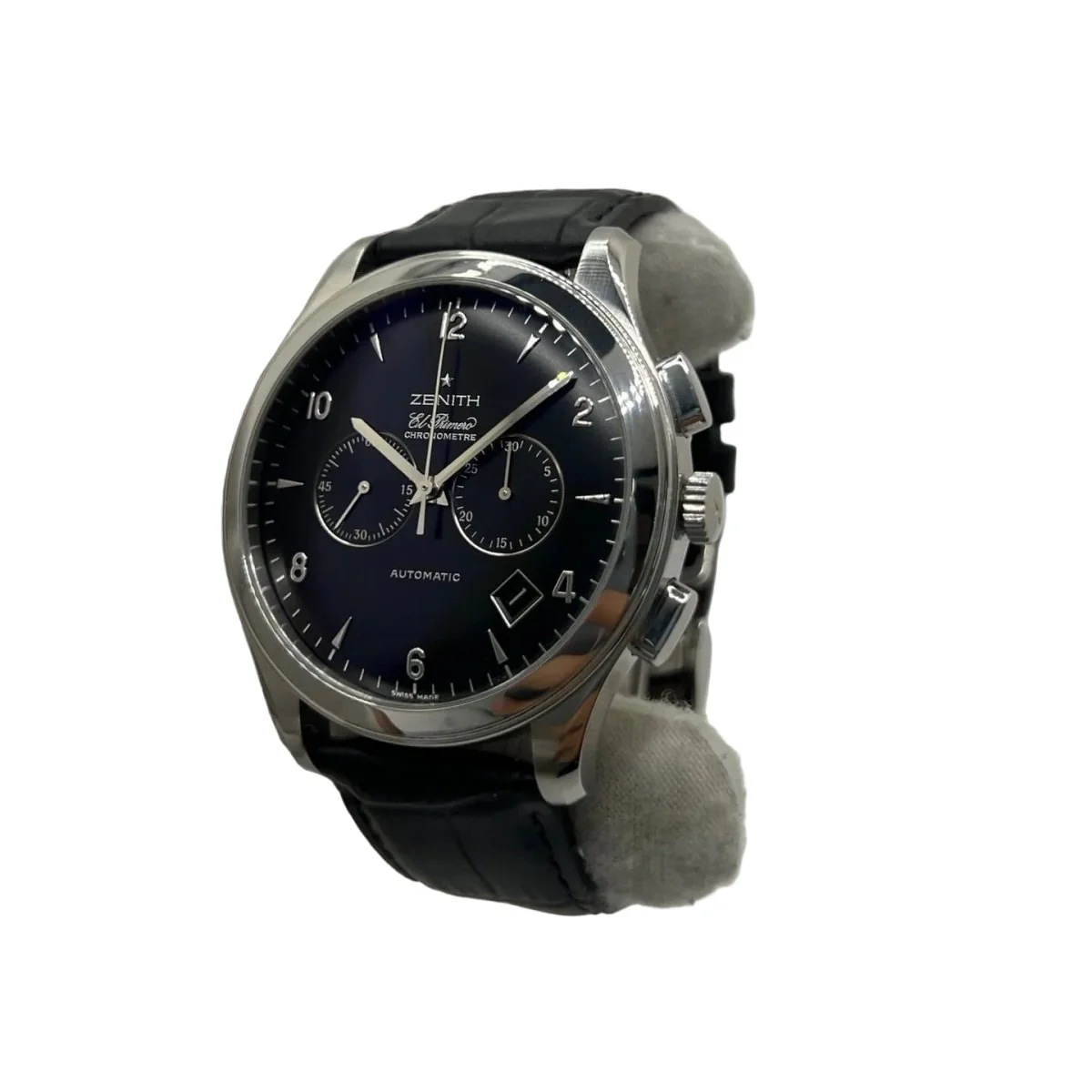 Montre ZENITH "El Primero" en acier et cuir - Image 2