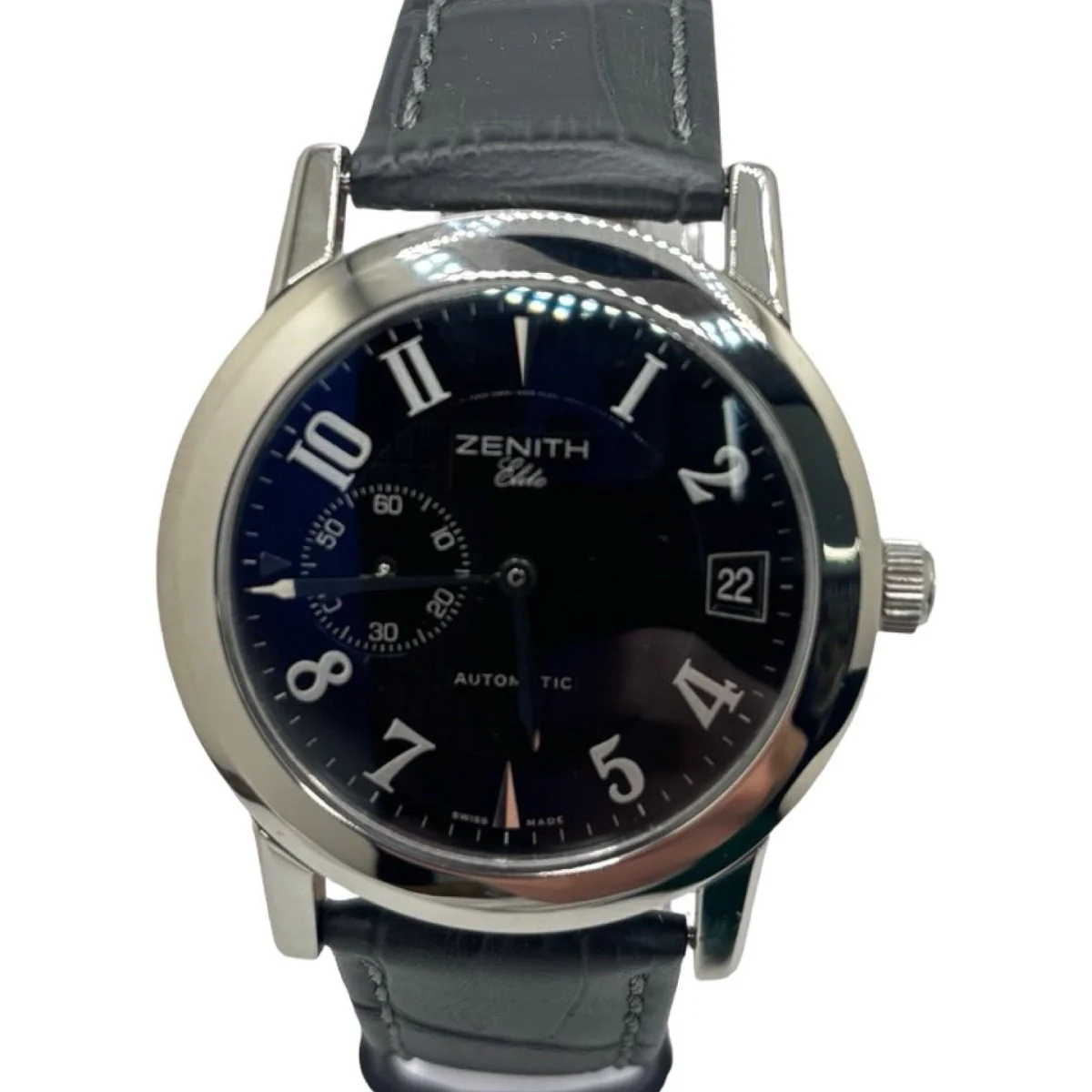 Montre ZENITH "Port Royal" en acier et cuir - Image 14