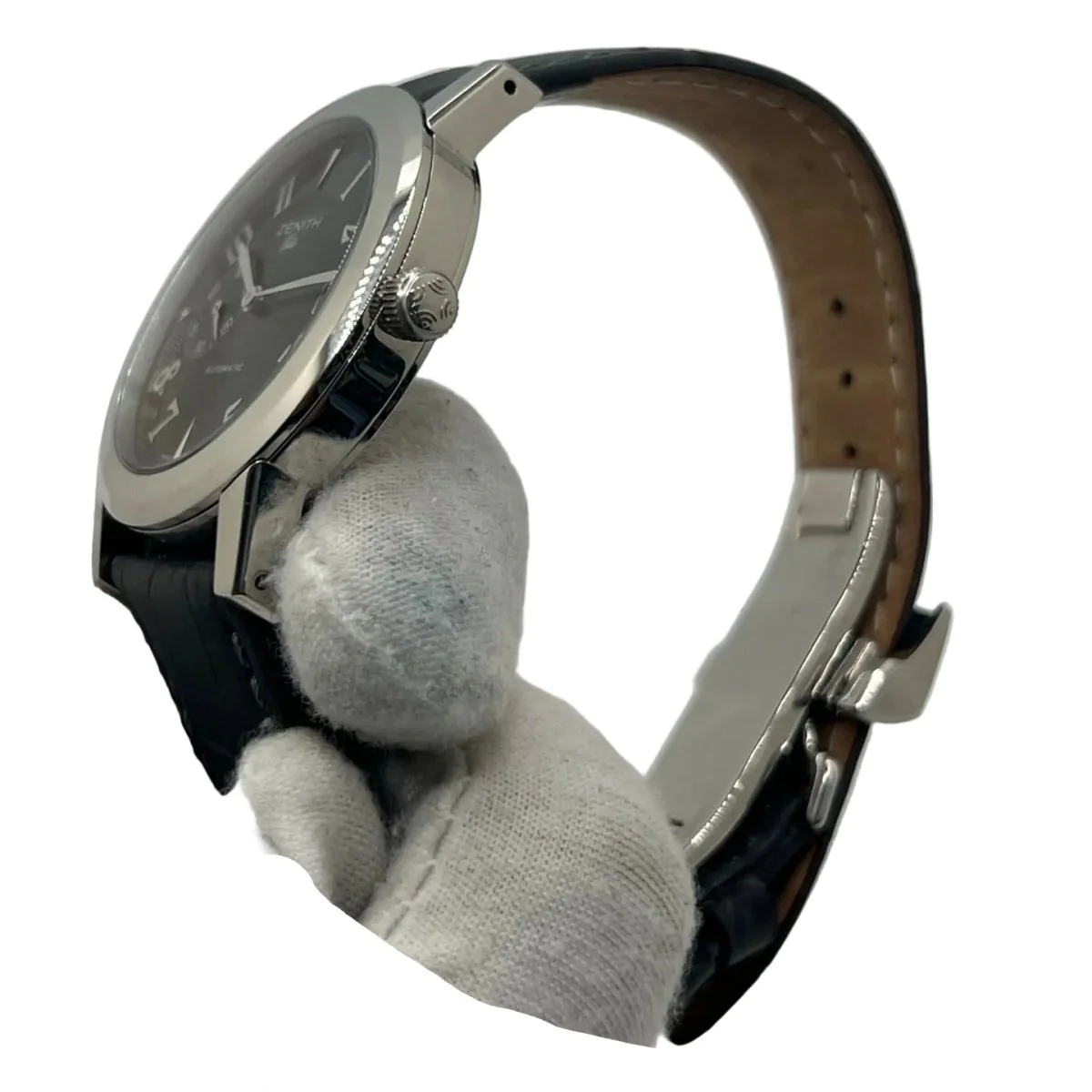 Montre ZENITH "Port Royal" en acier et cuir - Image 16