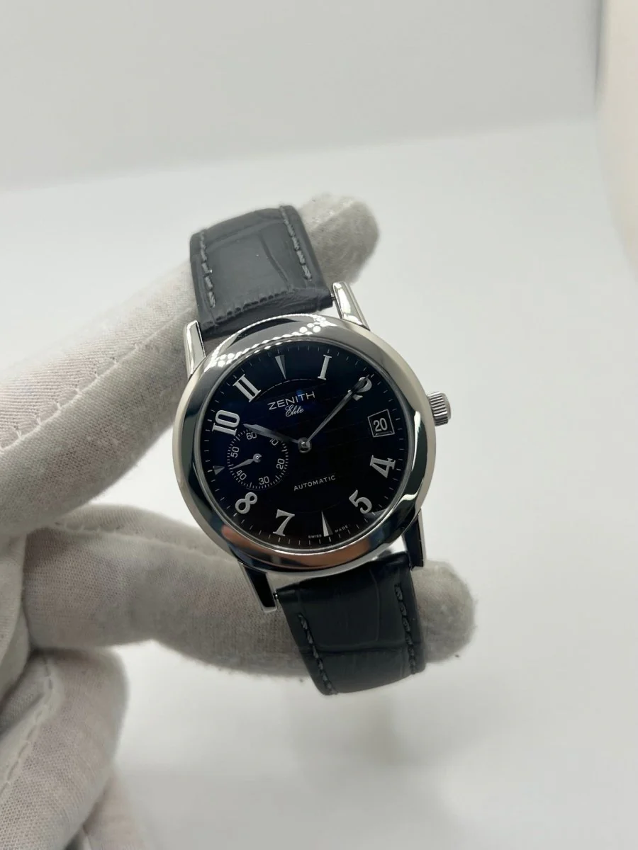 Montre ZENITH "Port Royal" en acier et cuir - Image 2