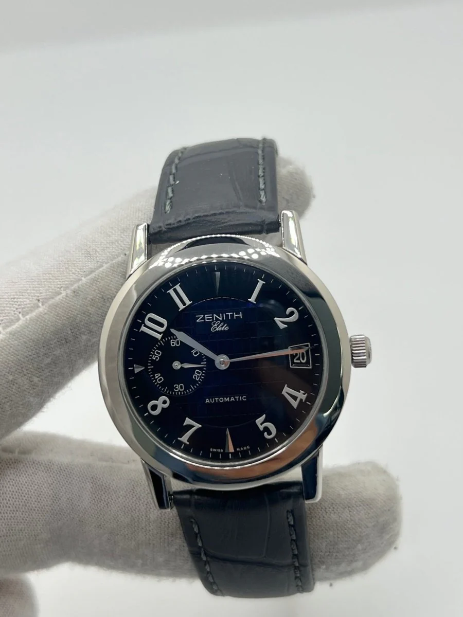 Montre ZENITH "Port Royal" en acier et cuir - Image 4