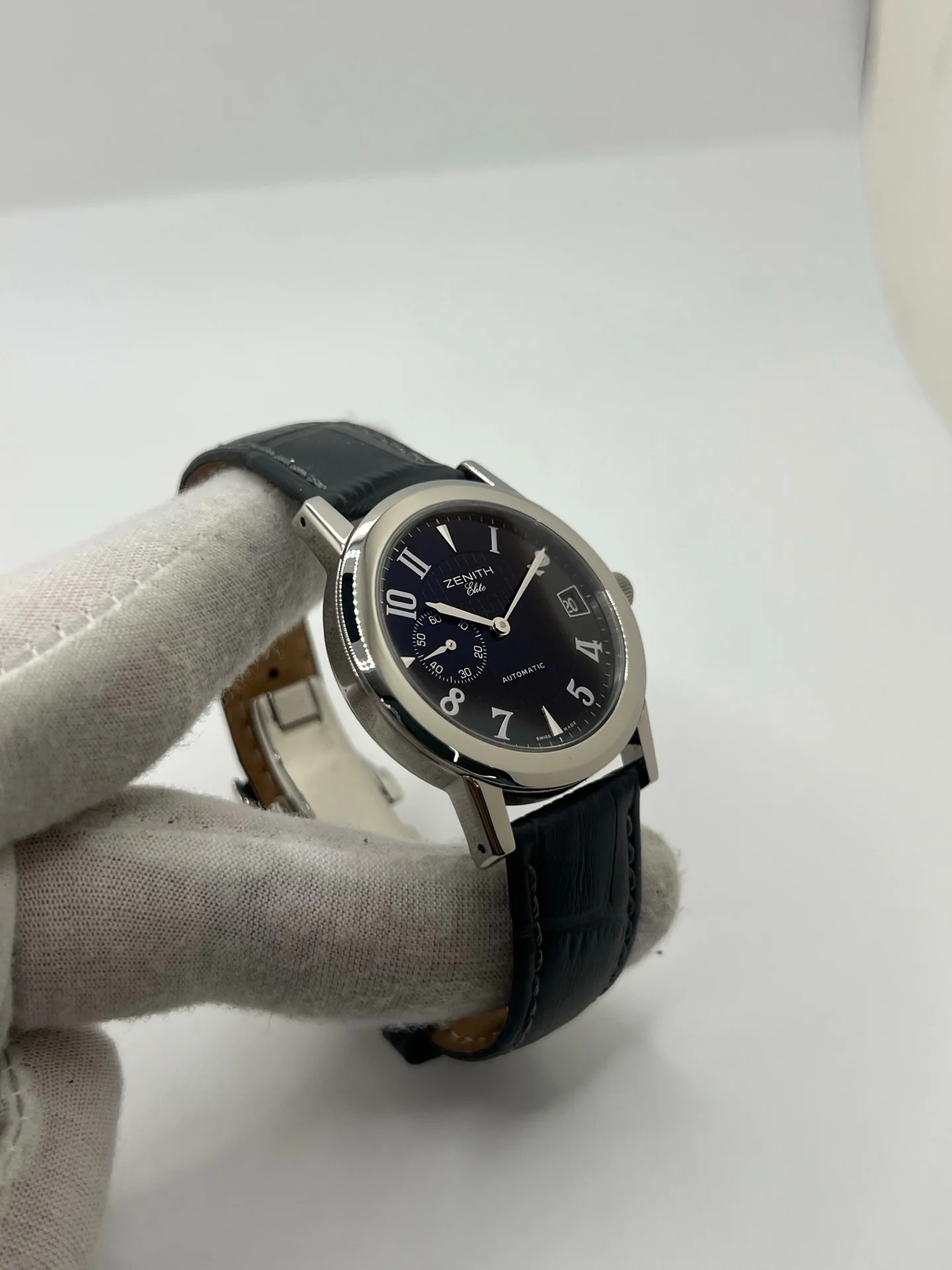 Montre ZENITH "Port Royal" en acier et cuir - Image 5