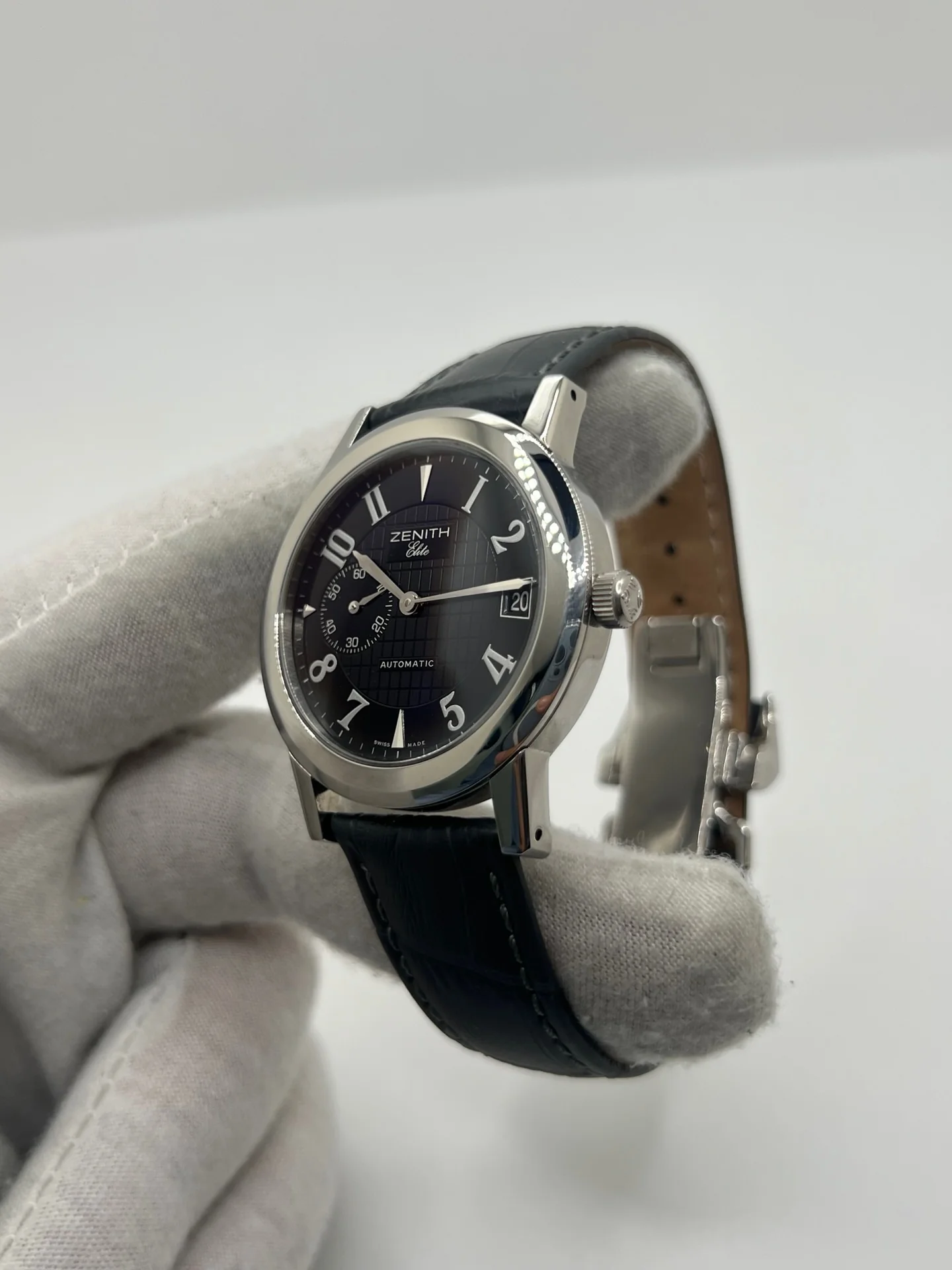 Montre ZENITH "Port Royal" en acier et cuir - Image 6
