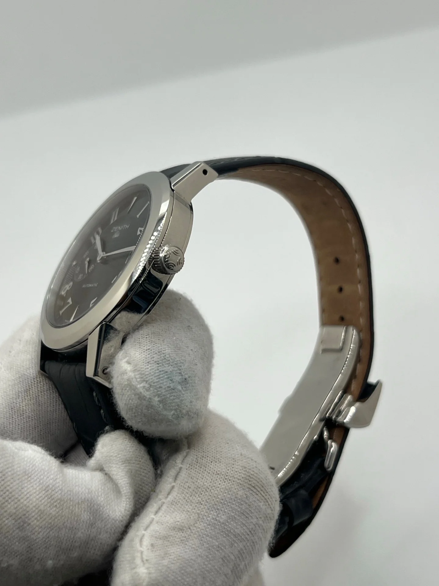 Montre ZENITH "Port Royal" en acier et cuir - Image 7