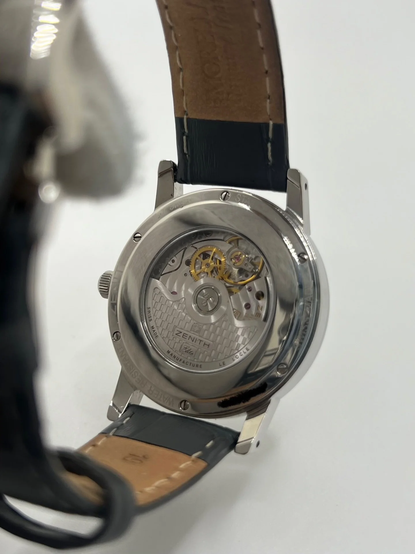 Montre ZENITH "Port Royal" en acier et cuir - Image 8