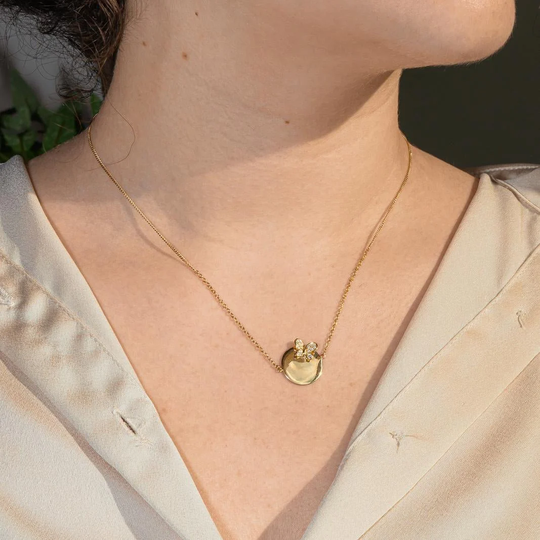 Collier Maille MORGANNE BELLO "Darli" en or jaune et diamants - Image 2