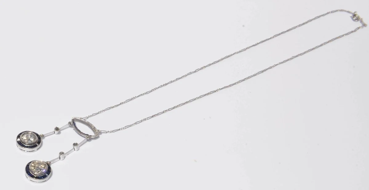 Négligé en saphirs et diamants taille ancienne - Image 2