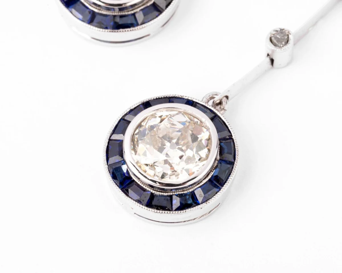 Négligé en saphirs et diamants taille ancienne - Image 4