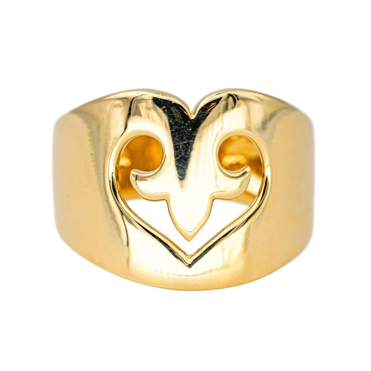 Bague O.J. PERRIN "Cœur Légende" en or jaune