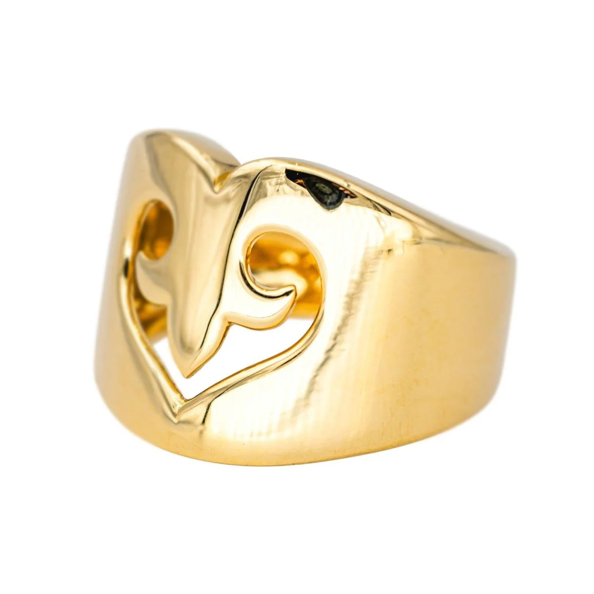 Bague O.J. PERRIN "Cœur Légende" en or jaune - Image 3
